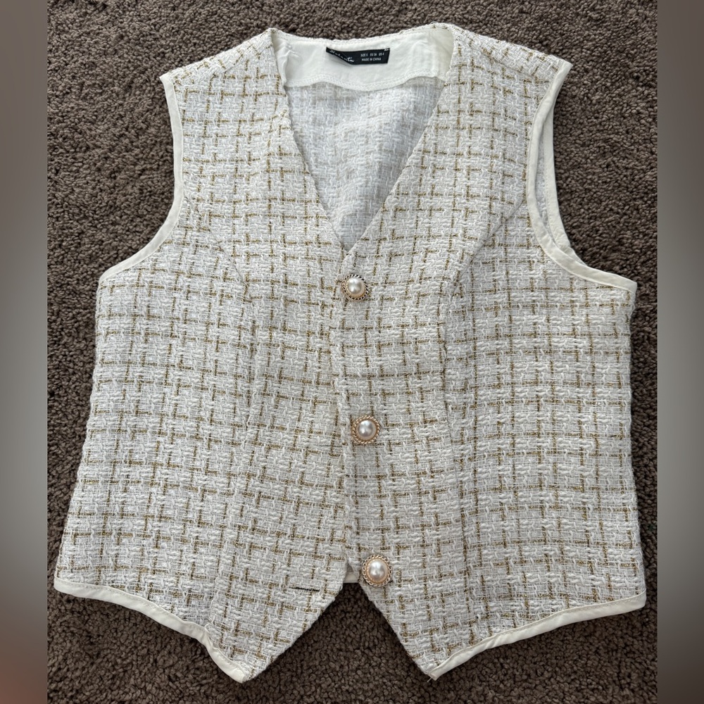 cream vest